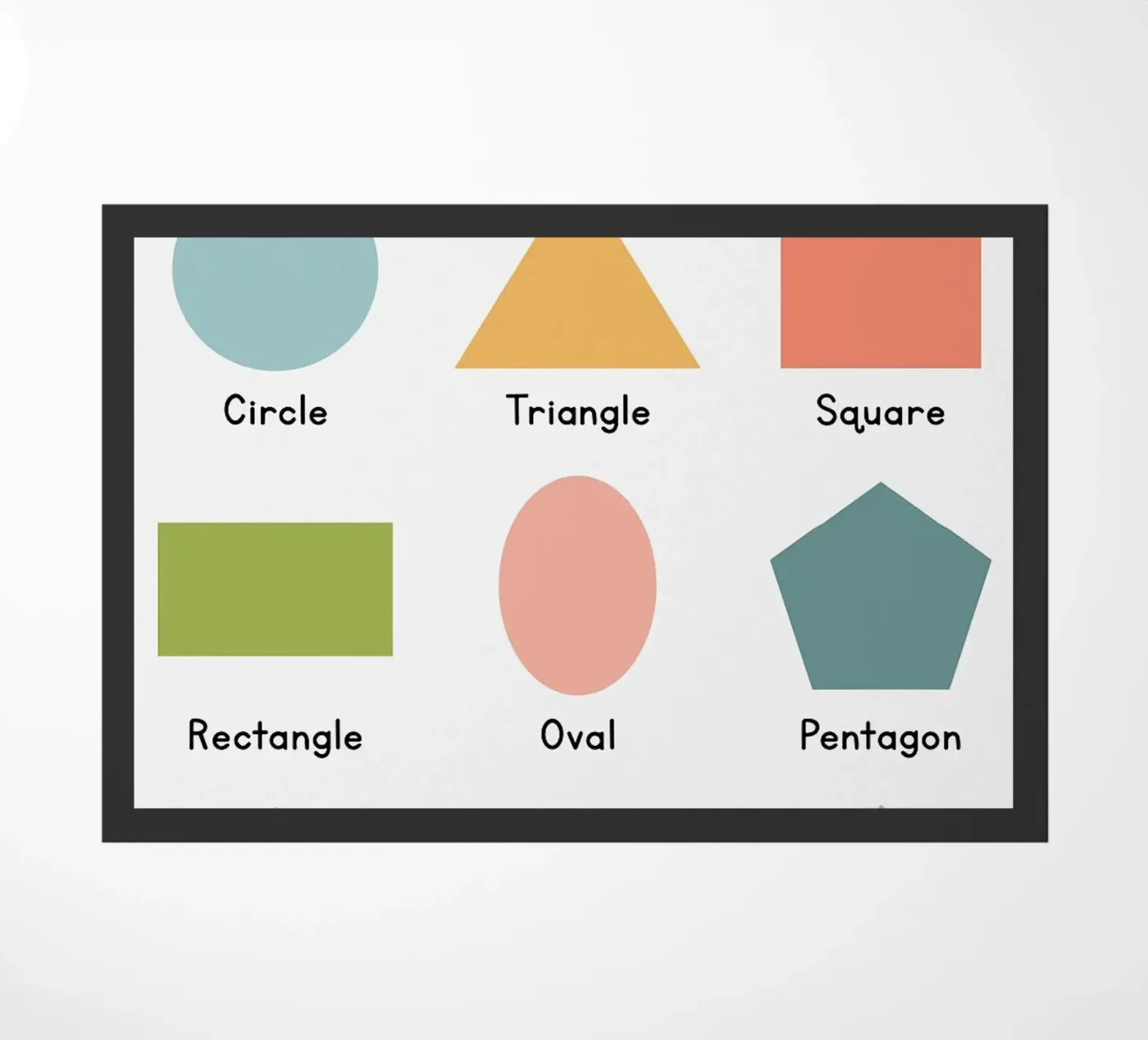 Basic Shapes Chart doormat by bazi