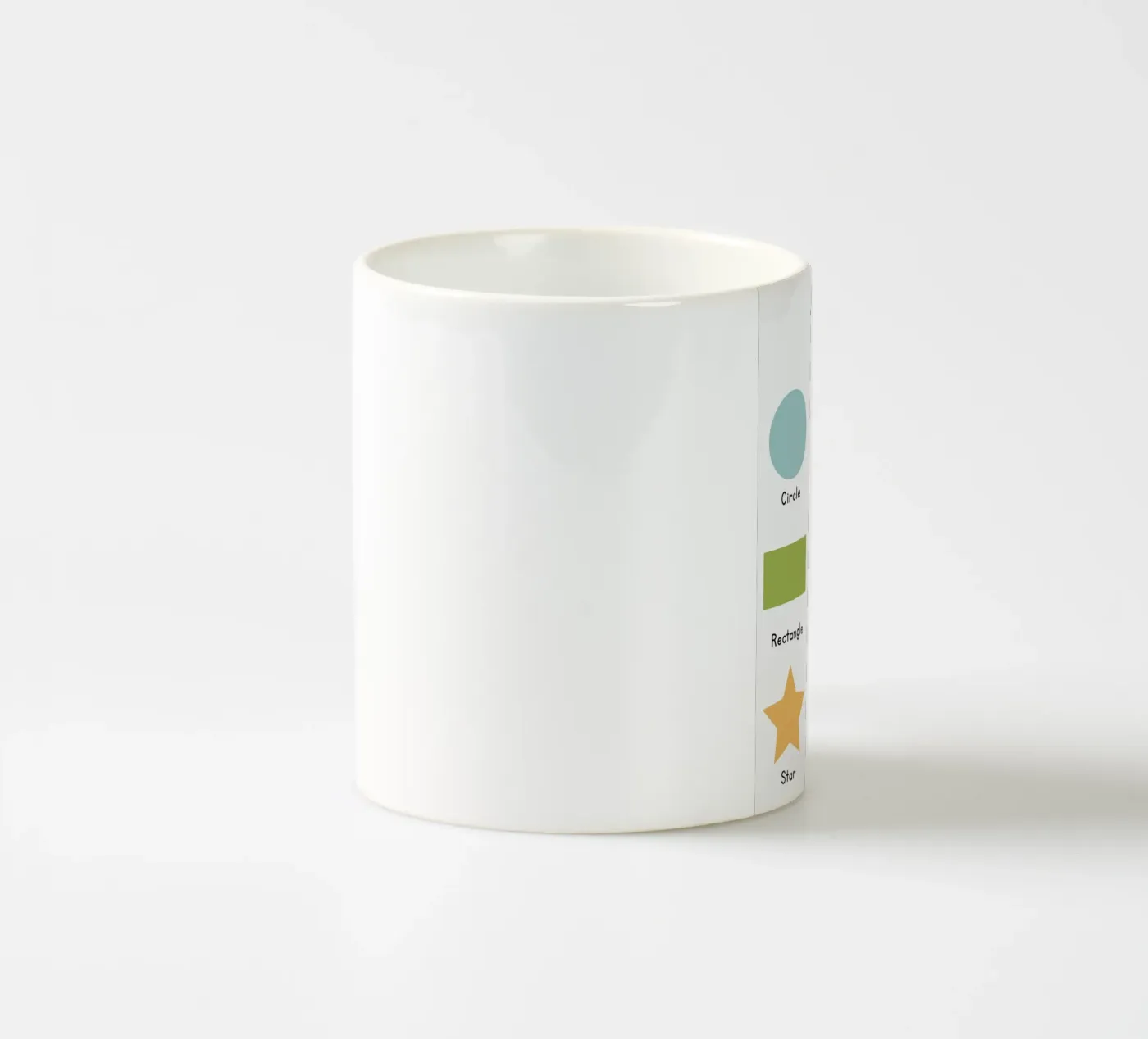 Basic Shapes Chart Keramik Tasse von bazi