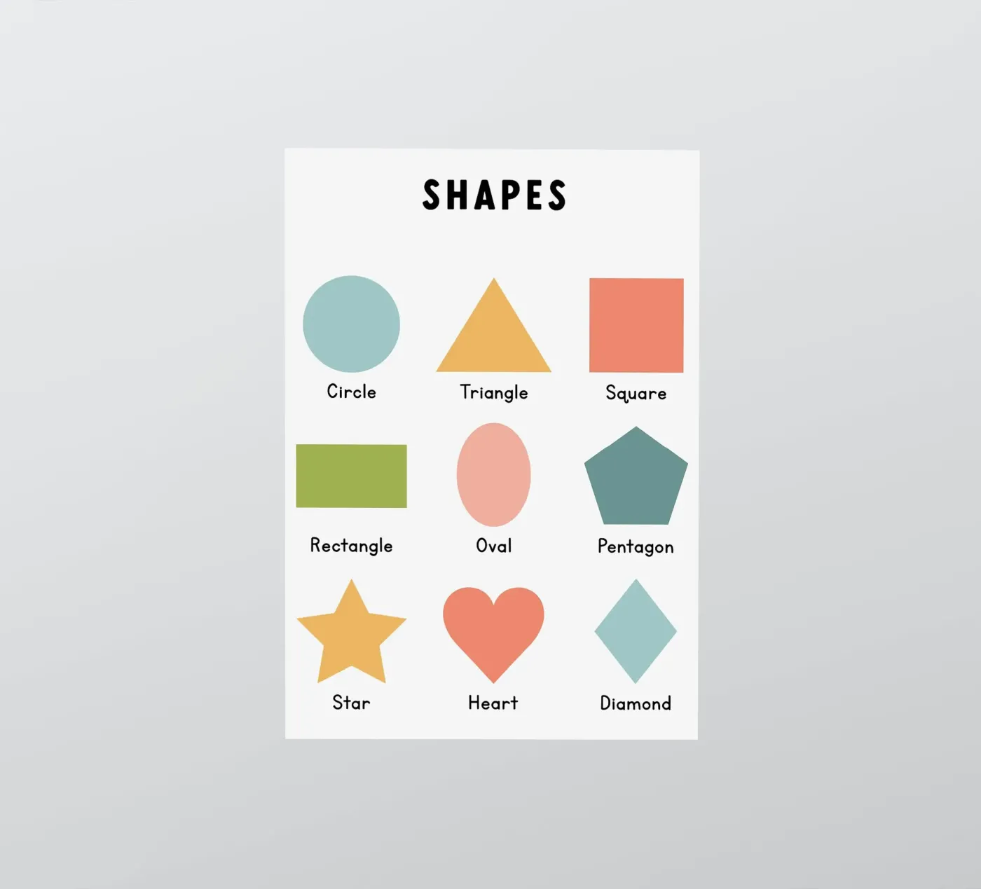 Basic Shapes Chart adesivo da bazi
