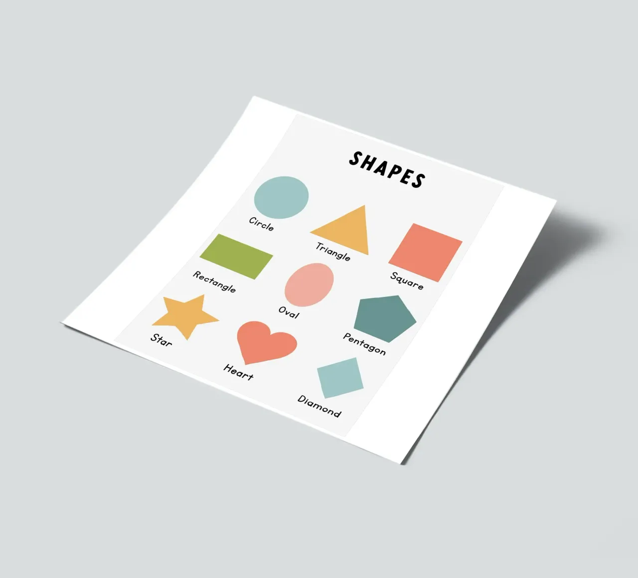 Basic Shapes Chart sticker sheet by bazi