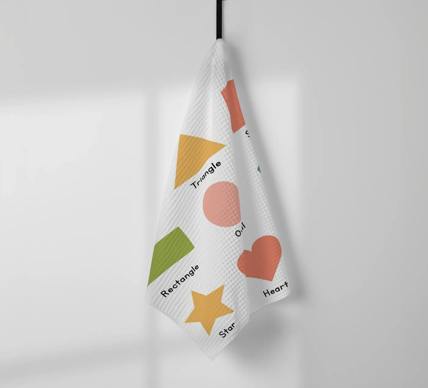 Basic Shapes Chart tea towel by bazi