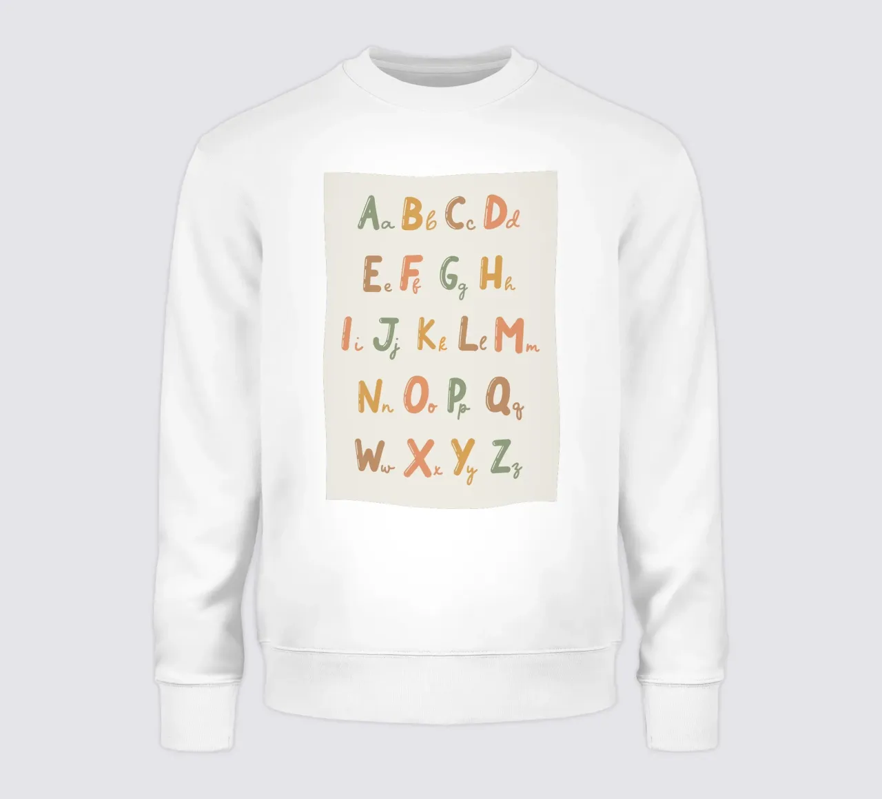 Alphabet Chart with Colorful Letters sweatshirt by bazi