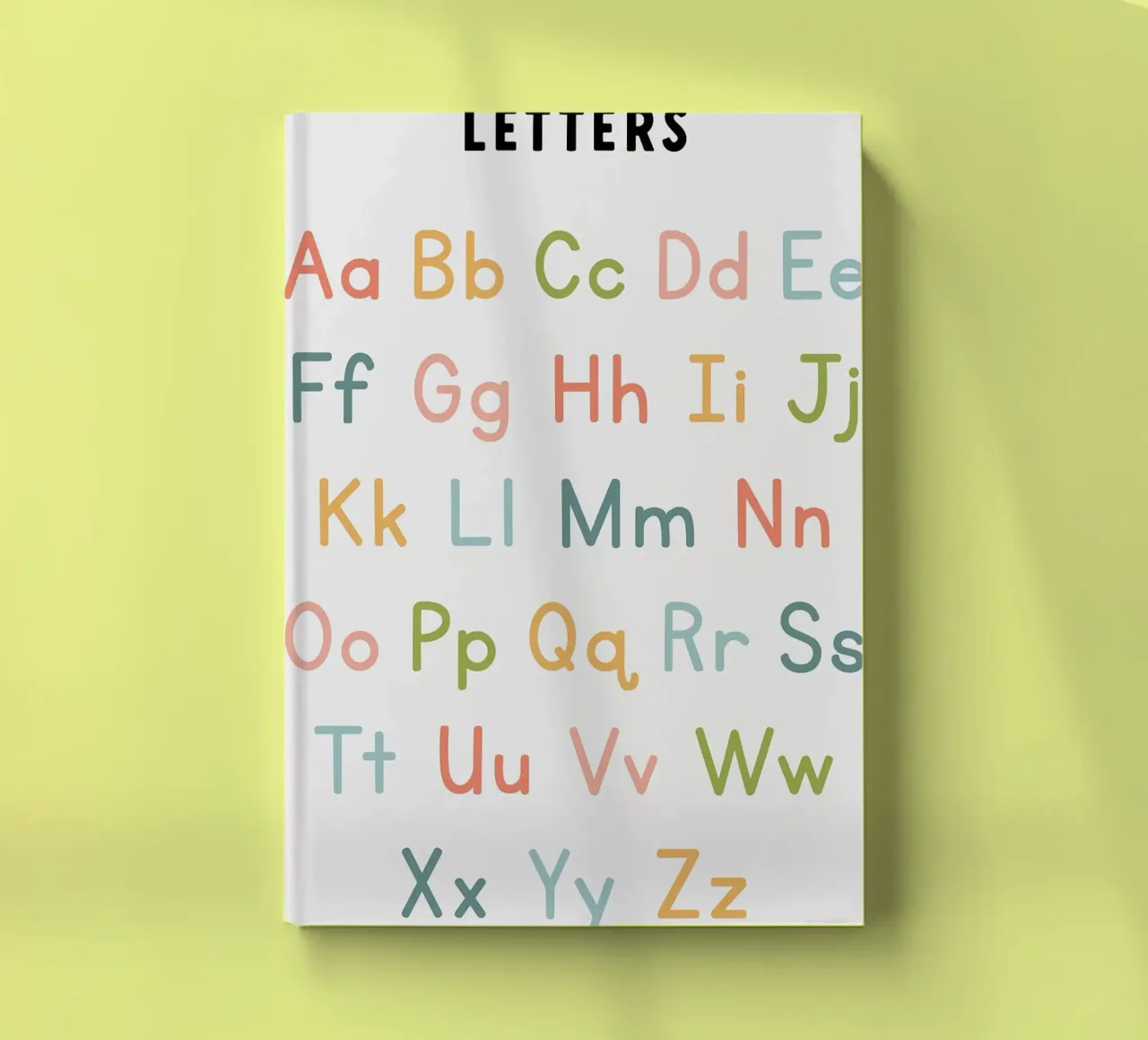Alphabet Chart with Colorful Letters notebook by bazi
