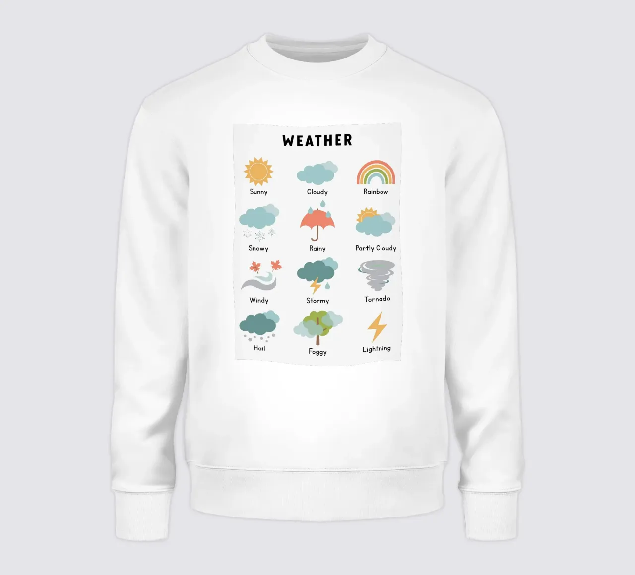 Grafico delle icone meteo felpa da bazi