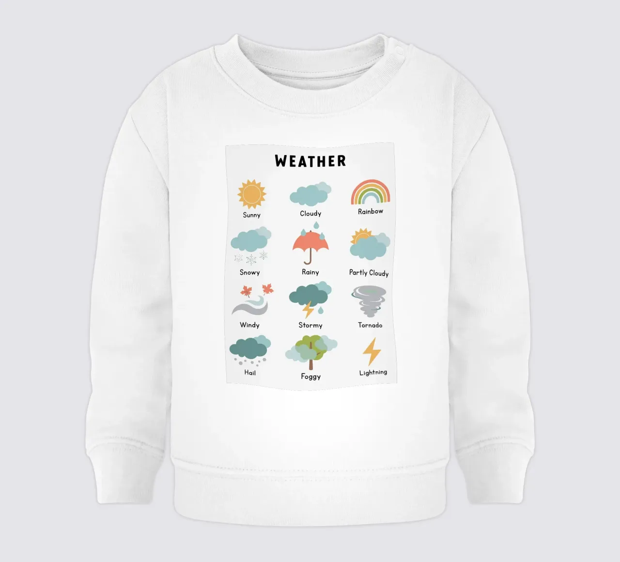 Tabla de iconos meteorológicos sudadera de bebé de bazi