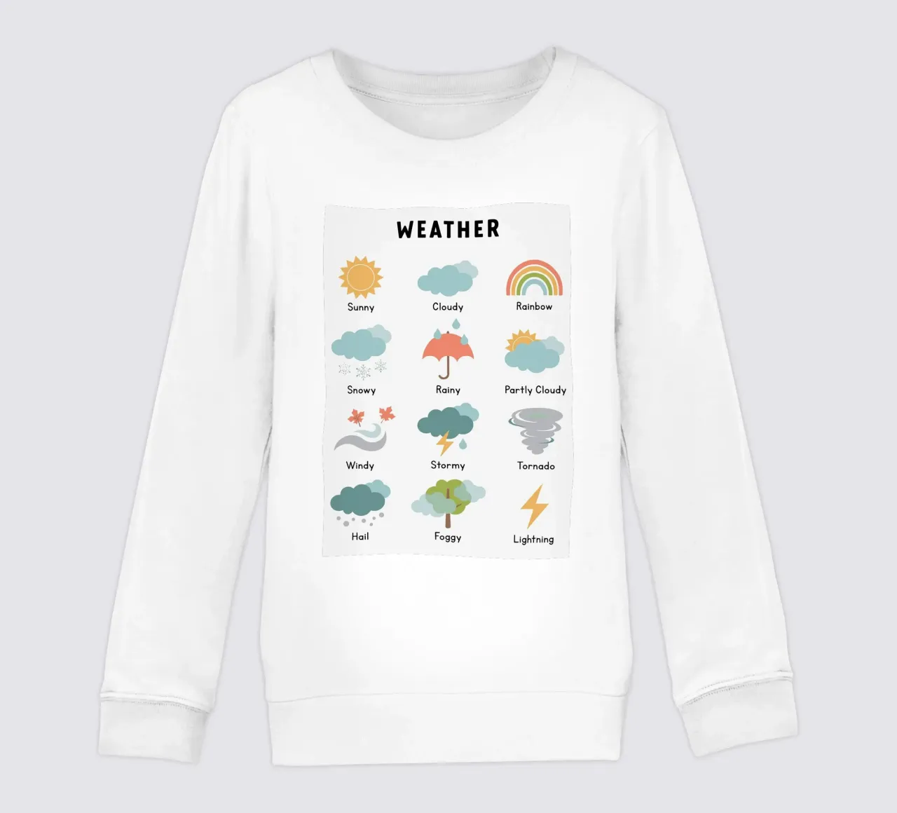Grafico delle icone meteo felpa bambino da bazi