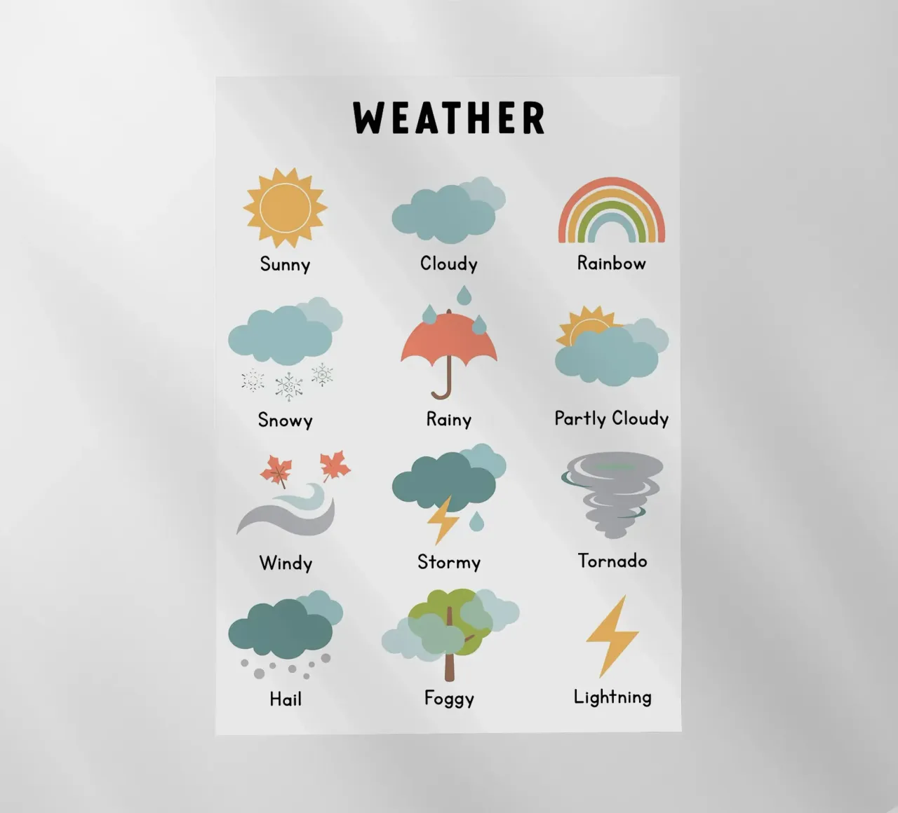 Grafico delle icone meteo pellicola backlit da bazi