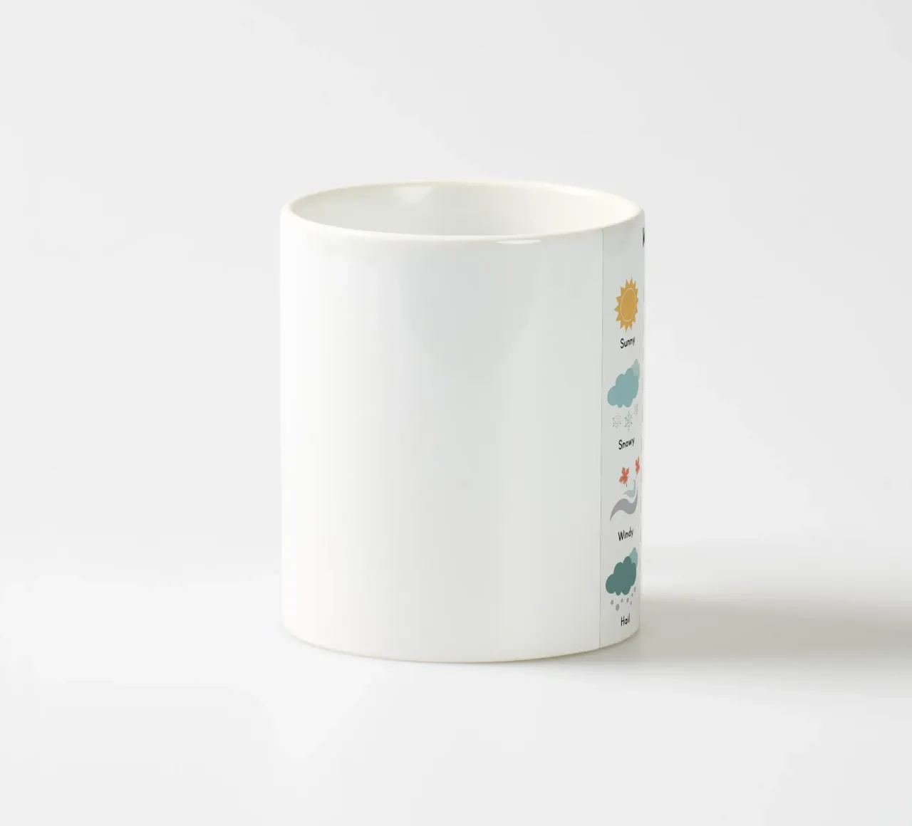 Grafico delle icone meteo tazza in ceramica da bazi