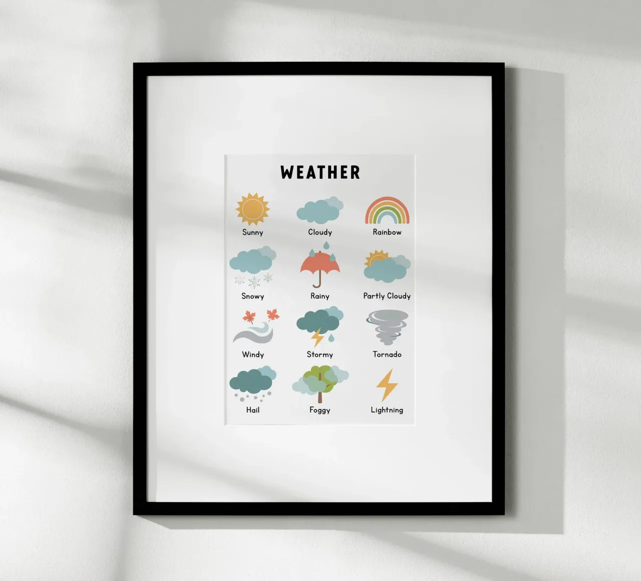 Grafico delle icone meteo carta hahnemühle da bazi