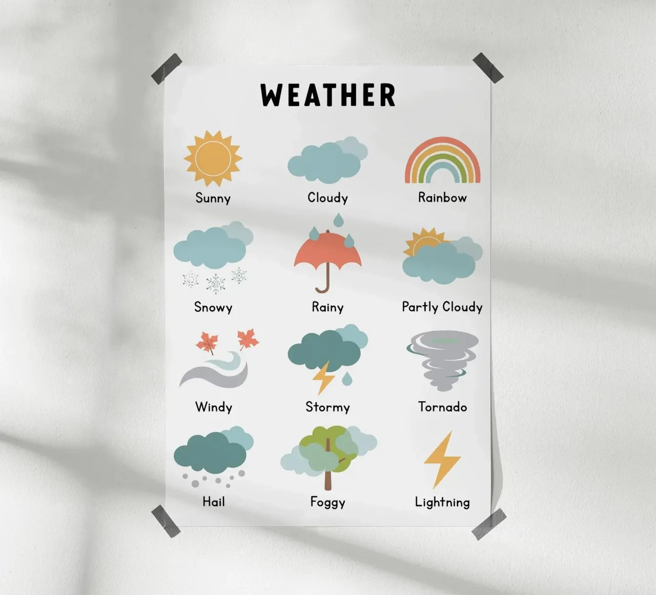 Grafico delle icone meteo carta hahnemühle da bazi