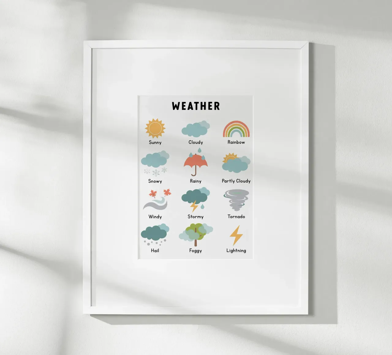 Grafico delle icone meteo carta hahnemühle da bazi