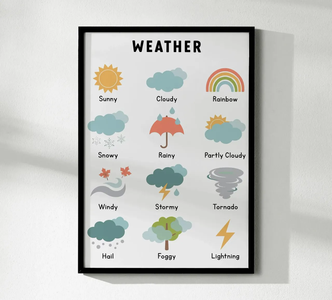 Grafico delle icone meteo carta hahnemühle da bazi