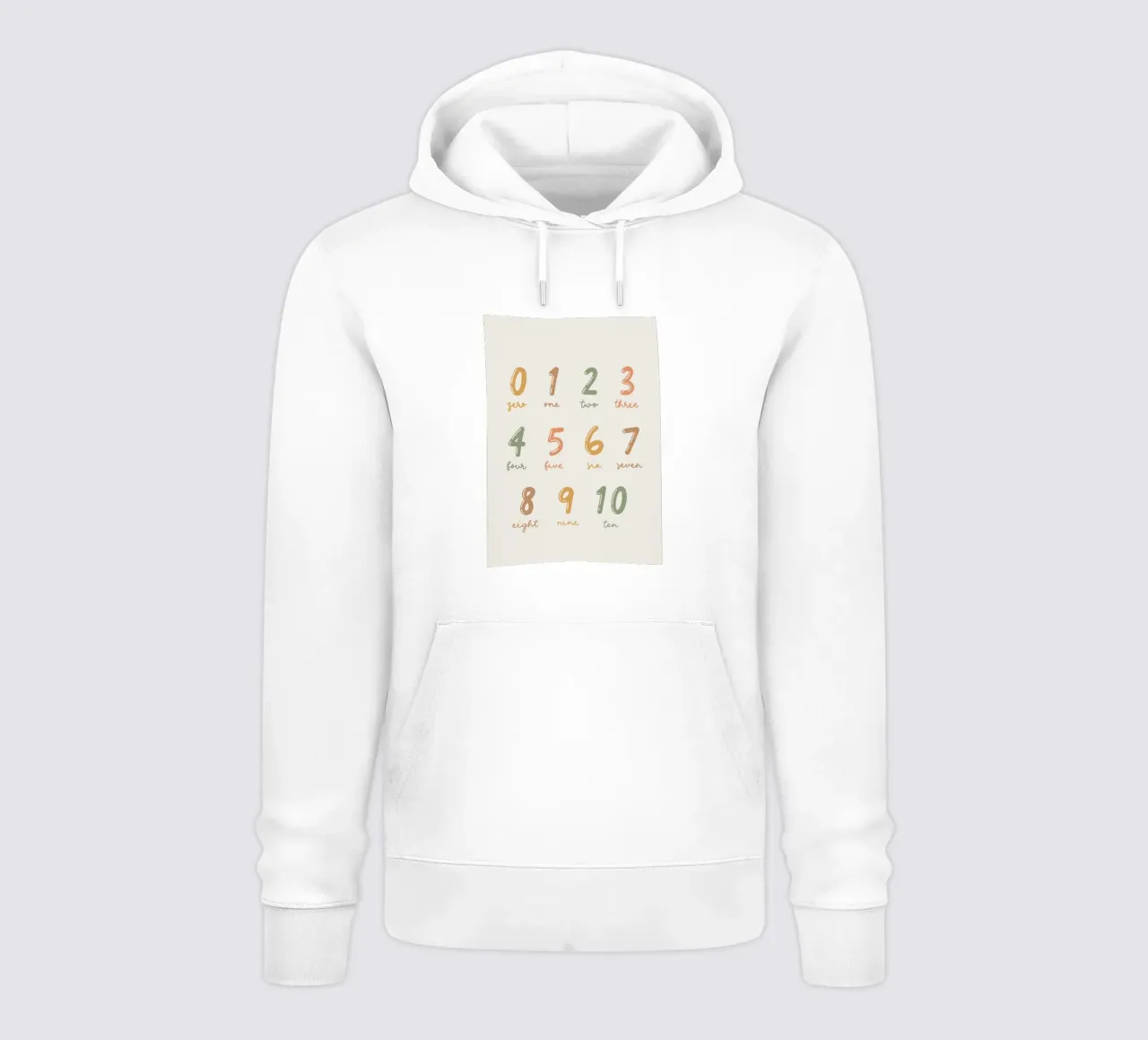 Numeri felpa con cappuccio da bazi