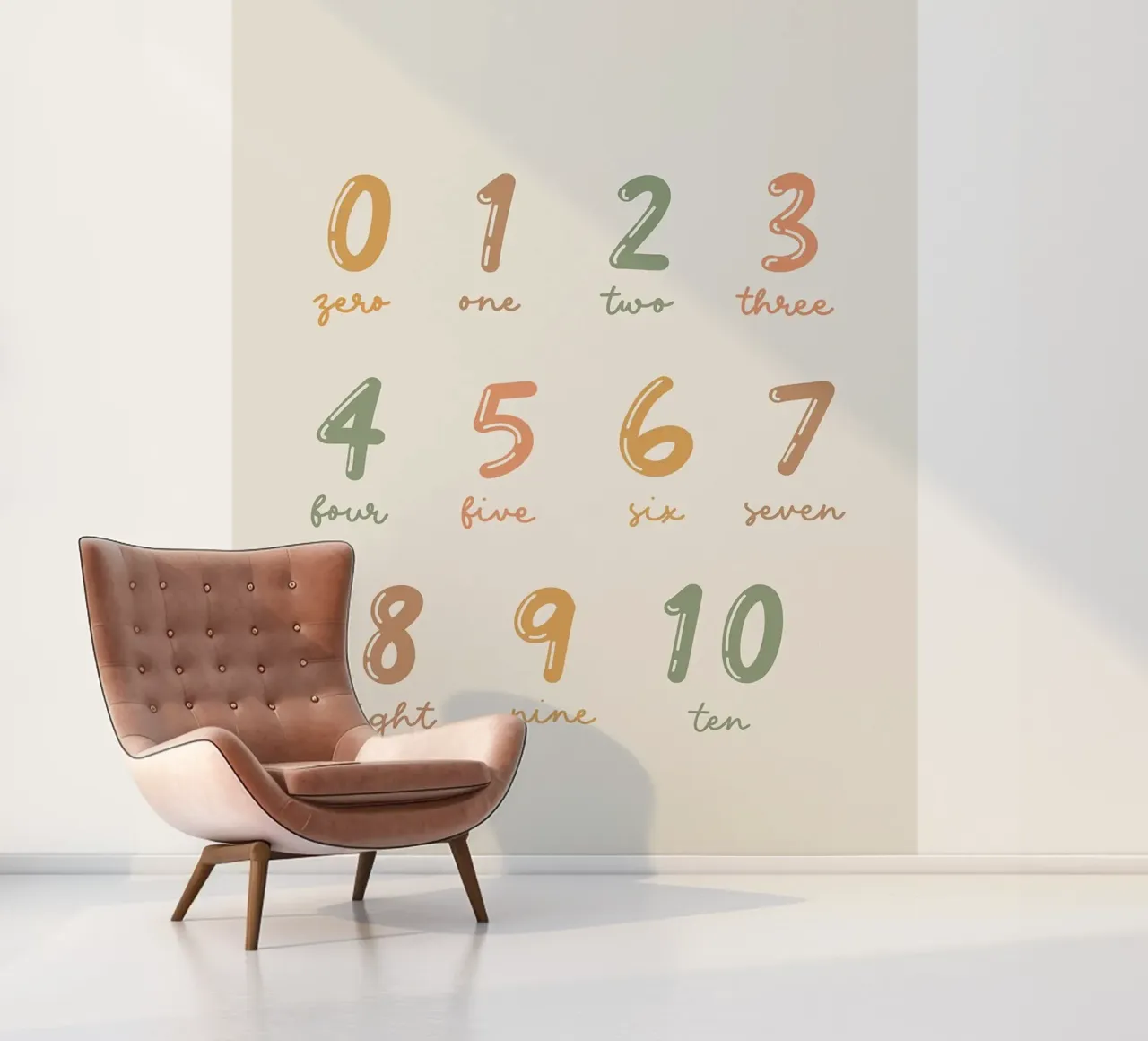 Nummers fotobehang van bazi