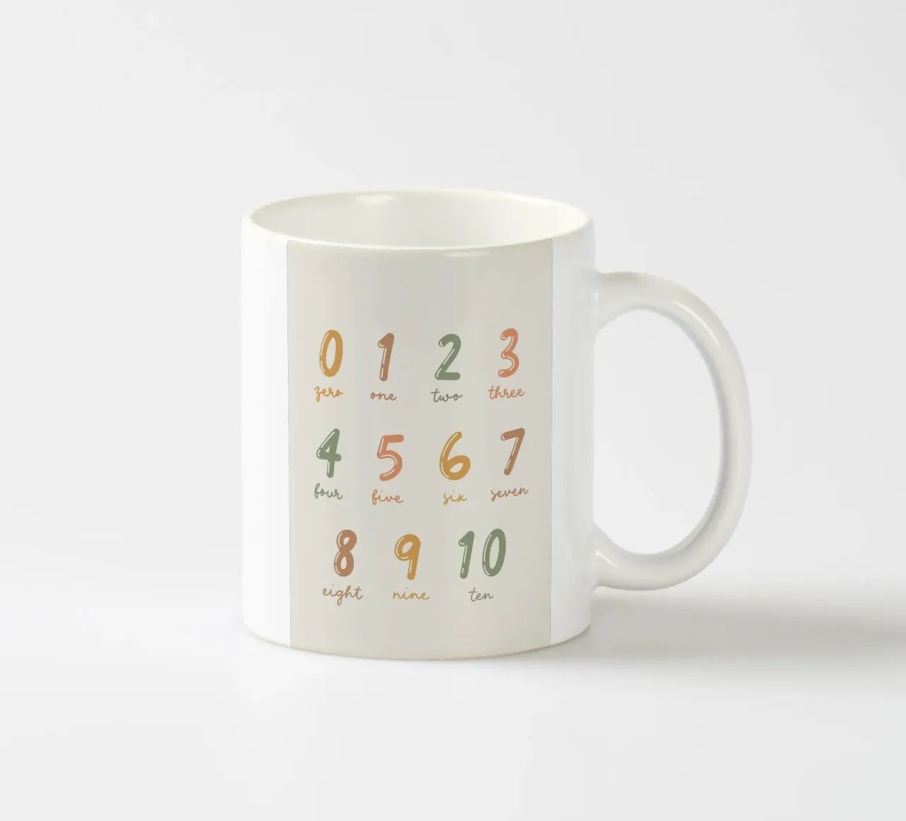Numeri tazza in ceramica da bazi