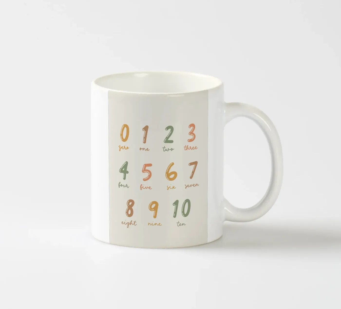 Numbers ceramic mug by bazi