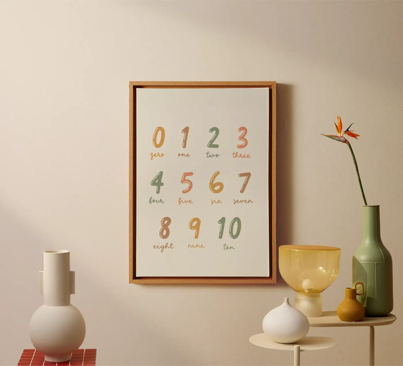 Nummers canvas van bazi