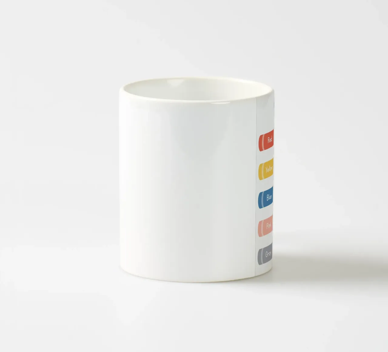 Tabella dei colori dei pastelli tazza in ceramica da bazi
