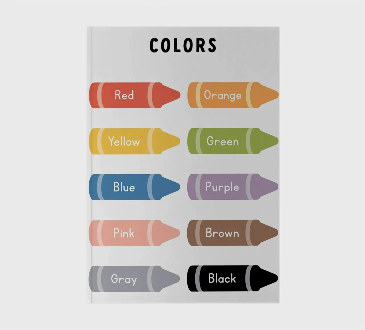Crayon Color Chart notebook by bazi