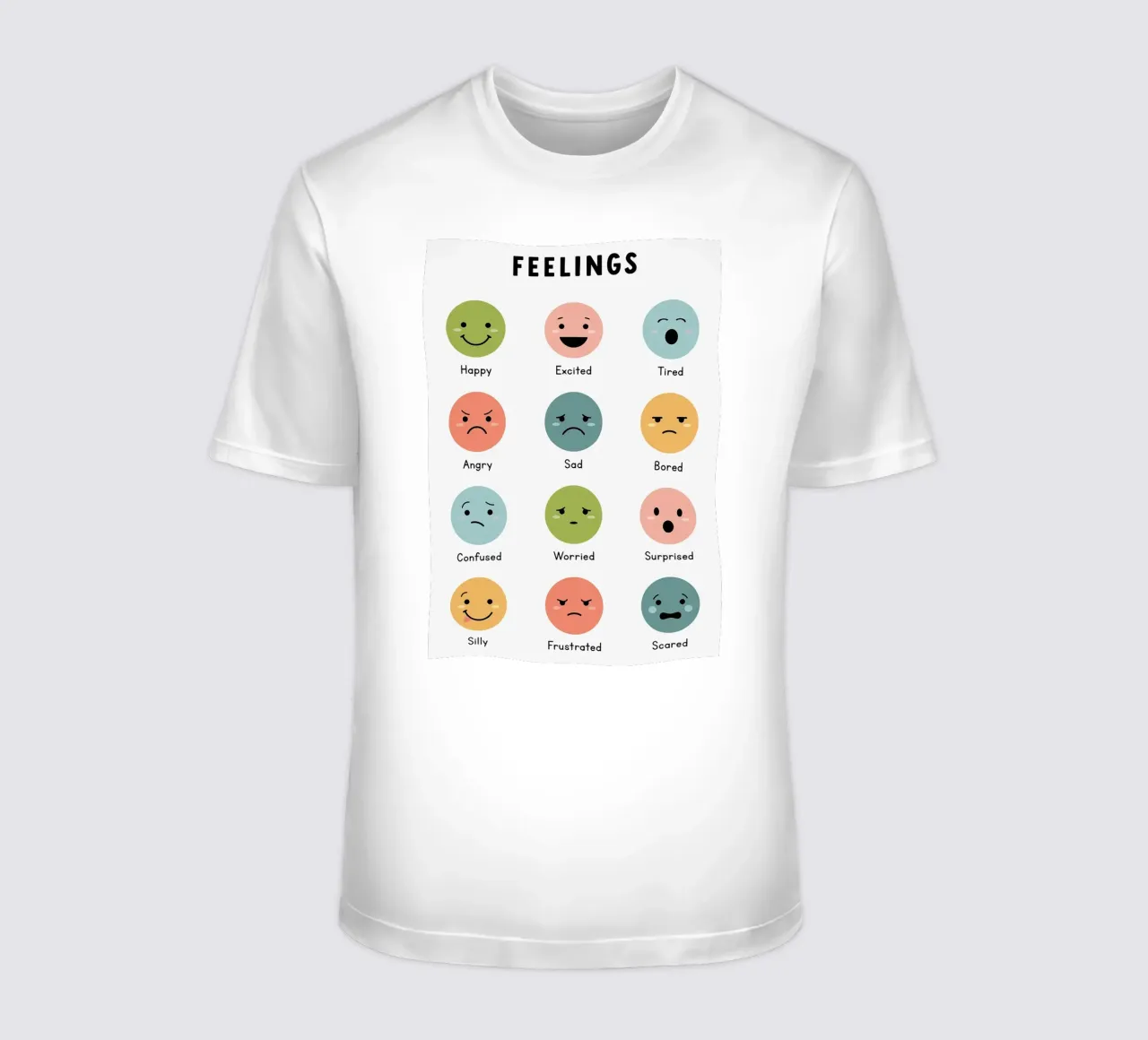 Grafico delle emozioni t-shirt da bazi