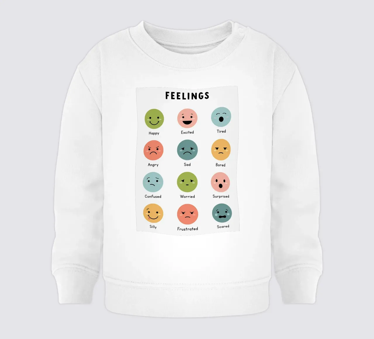 Grafico delle emozioni felpa neonato da bazi