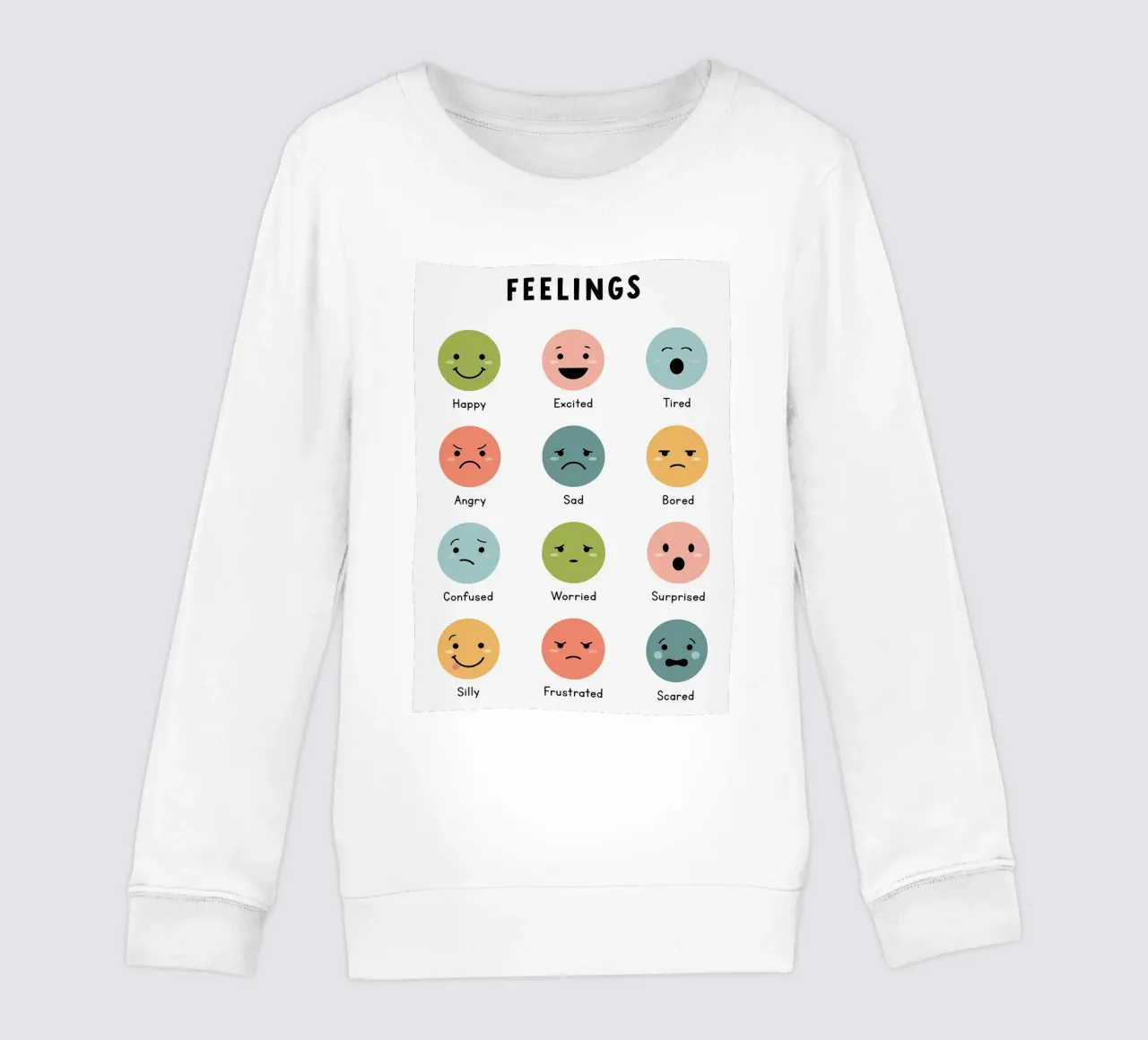 Grafico delle emozioni felpa bambino da bazi