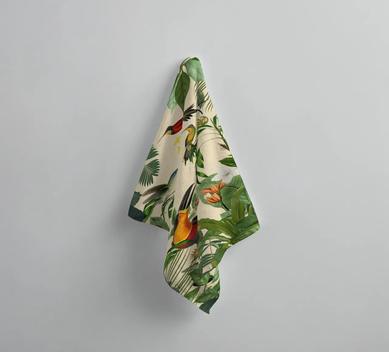 Toucans And Hummingbirds Paradise towel by Andrea Haase Vintage World