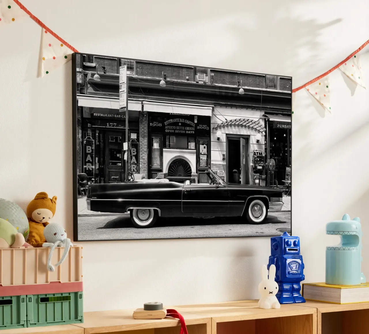 Manhattan nera - Cadillac nera alluminio dibond da Brant Varner