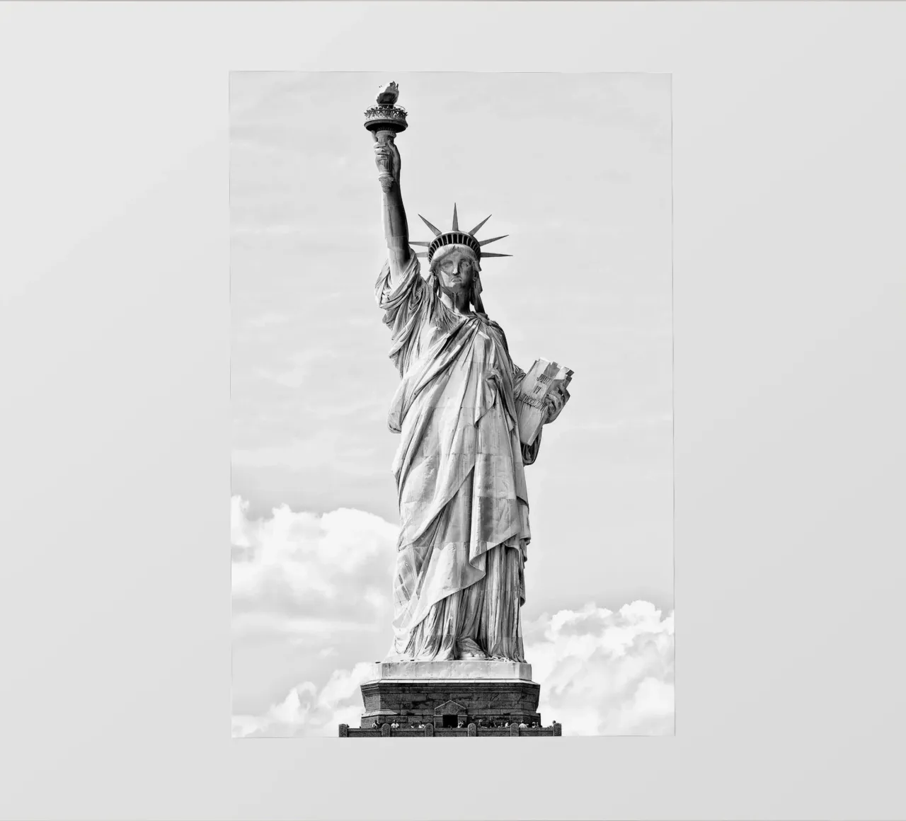 Manhattan nera - Statua della Libertà telo in pvc da Brant Varner