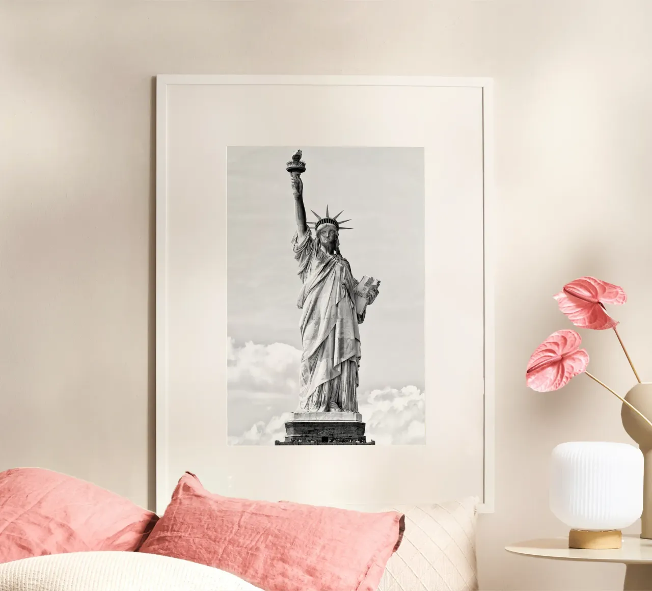 Manhattan nera - Statua della Libertà carta hahnemühle da Brant Varner