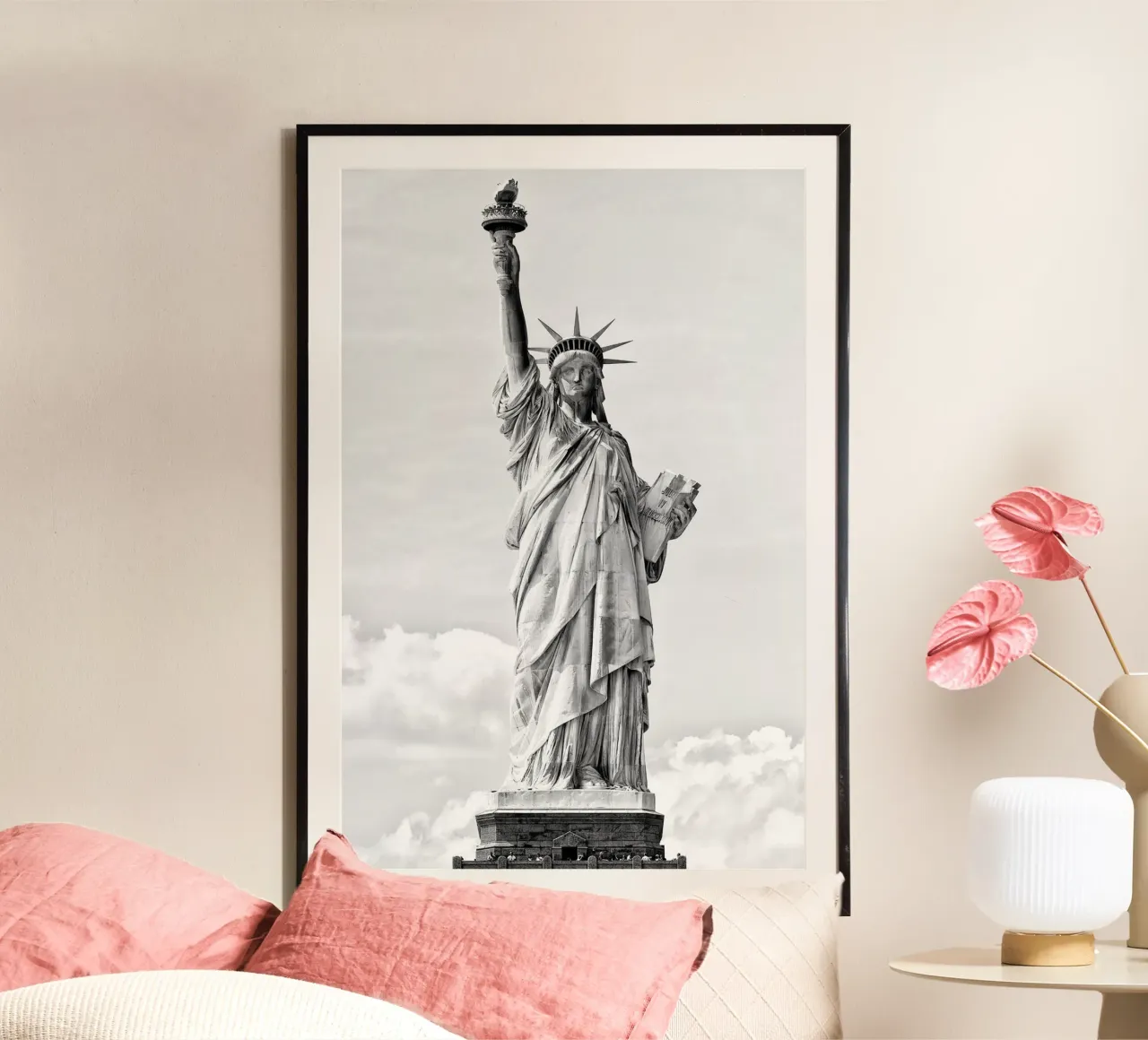 Manhattan nera - Statua della Libertà carta hahnemühle da Brant Varner