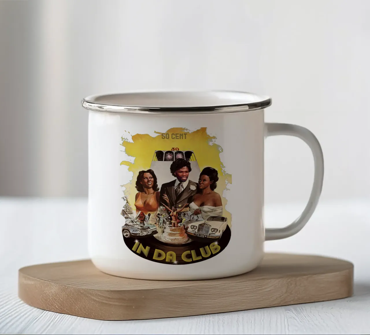 In da club tazza in smalto da Ads Libitum