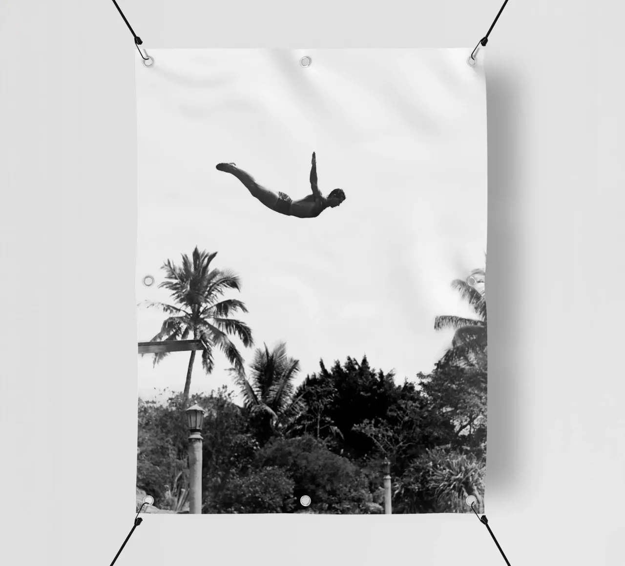 Trampolino sopra le palme telo in pvc da Brant Varner