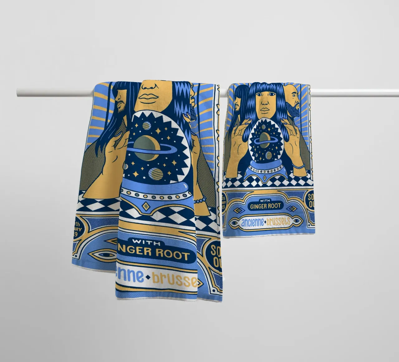 Poster di Grooves from Another World asciugamano da bagno da mamass