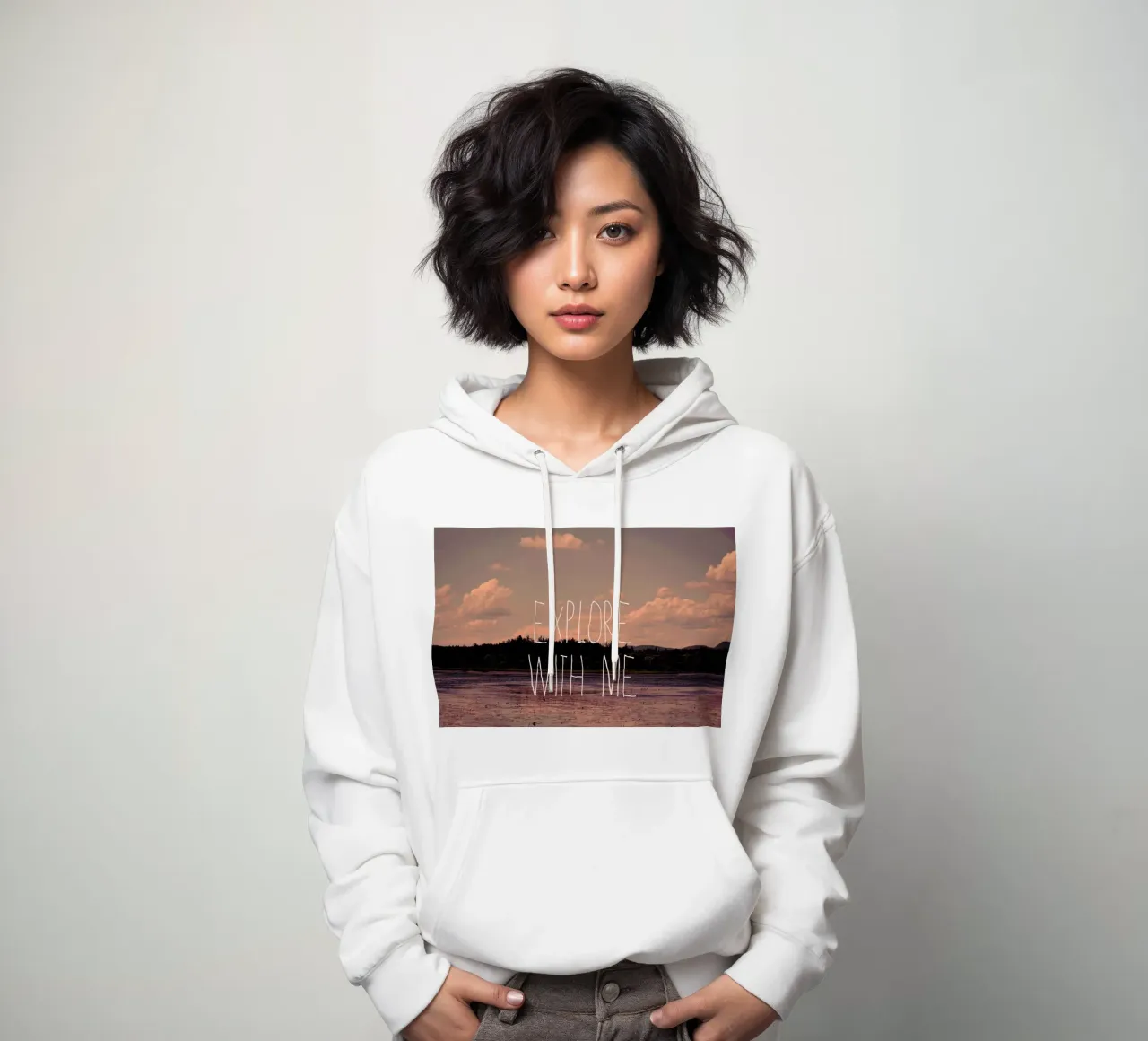 Explore with me felpa con cappuccio da Vintage Skies