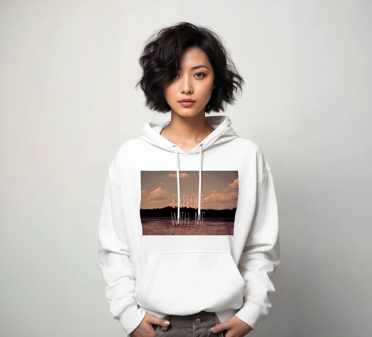 Explore with me felpa con cappuccio da Vintage Skies