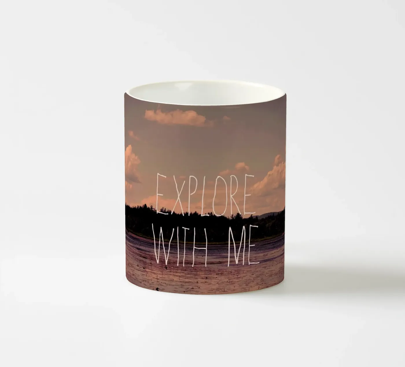 Explore with me ceramic mug by Vintage Skies