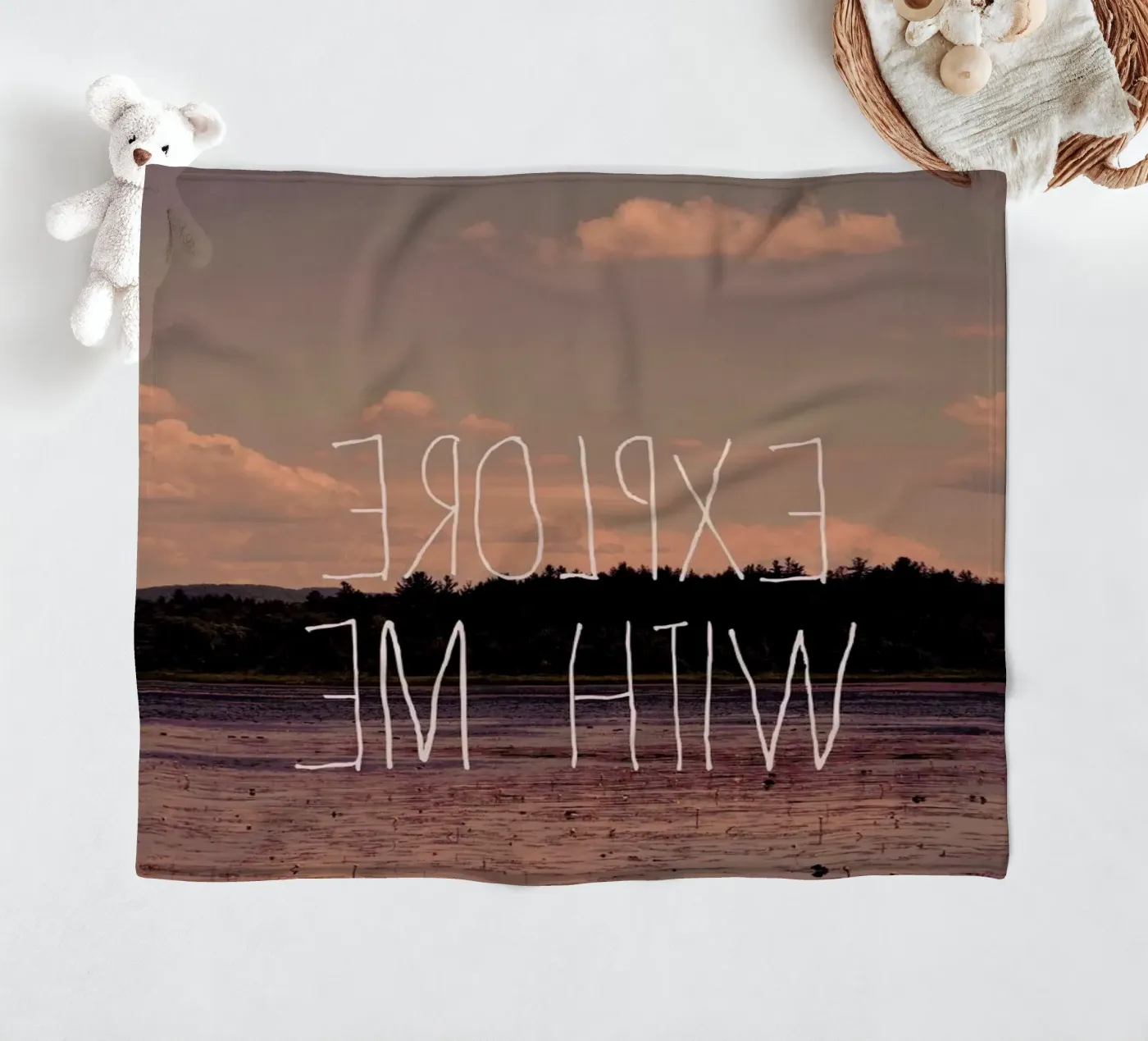 Explore with me fleecedeken van Vintage Skies