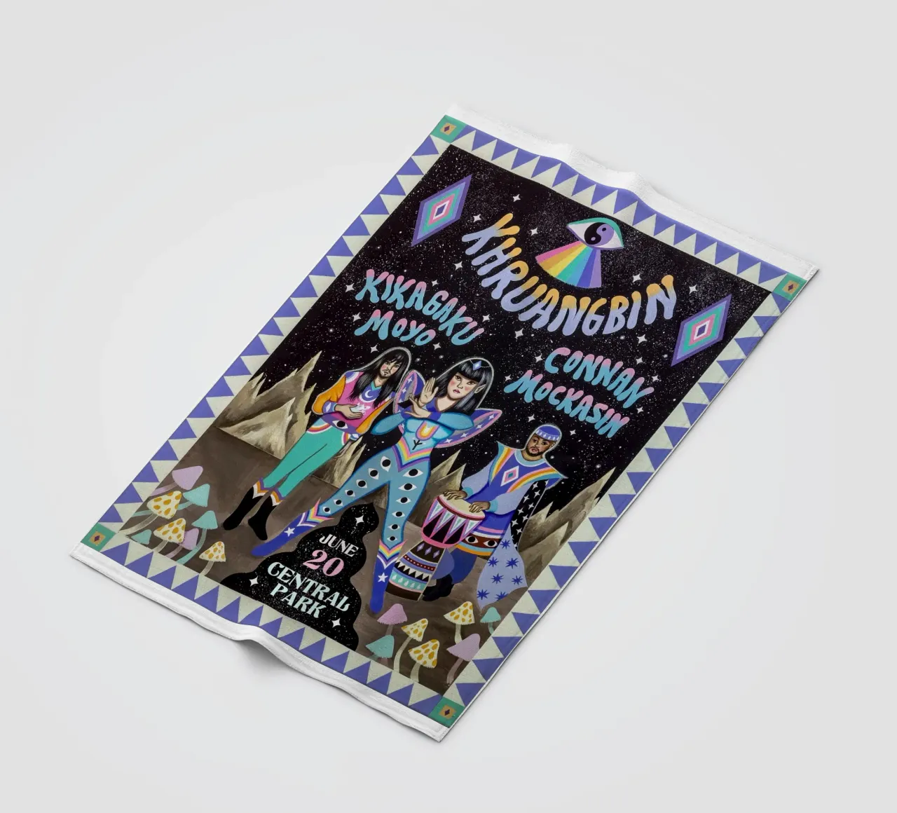 Poster degli Esploratori del Funk Globale coperta in pile da mamass