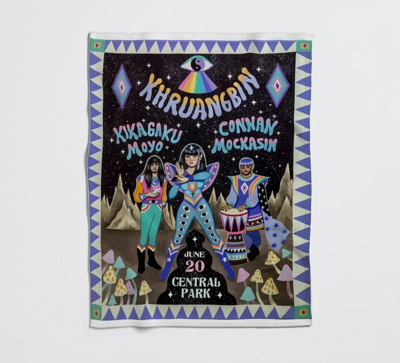 Poster degli Esploratori del Funk Globale coperta in pile da mamass