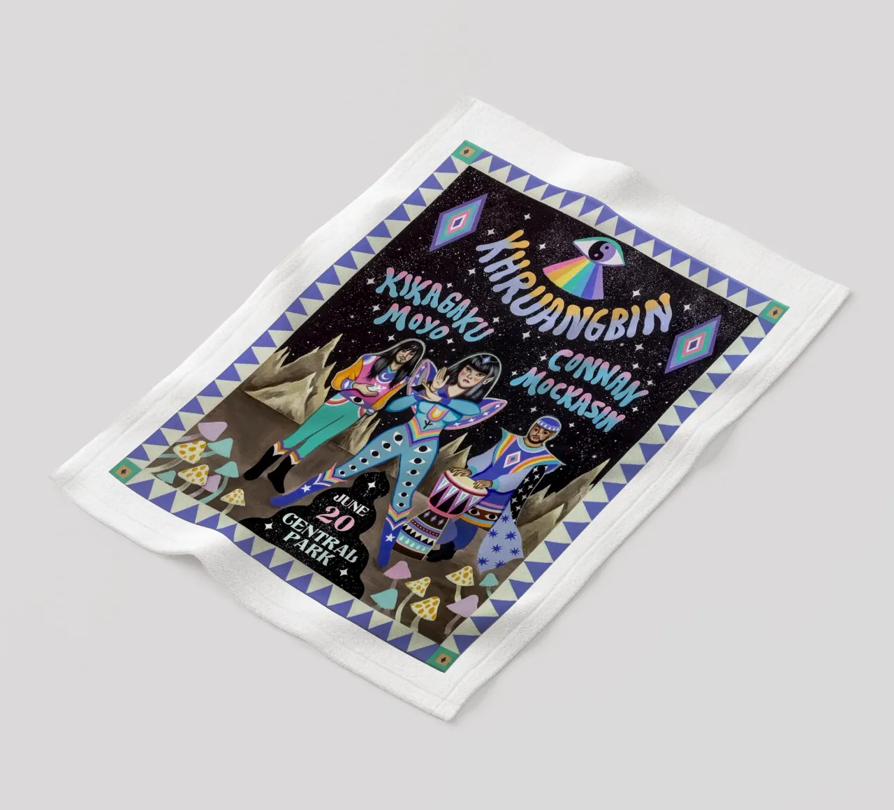 Poster degli Esploratori del Funk Globale coperta in pile da mamass