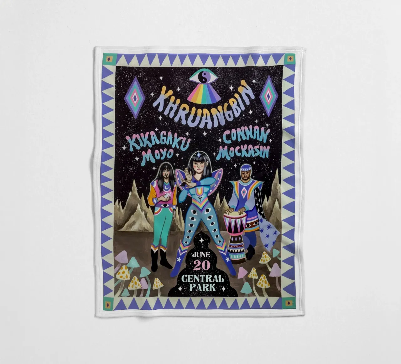 Poster degli Esploratori del Funk Globale coperta in pile da mamass