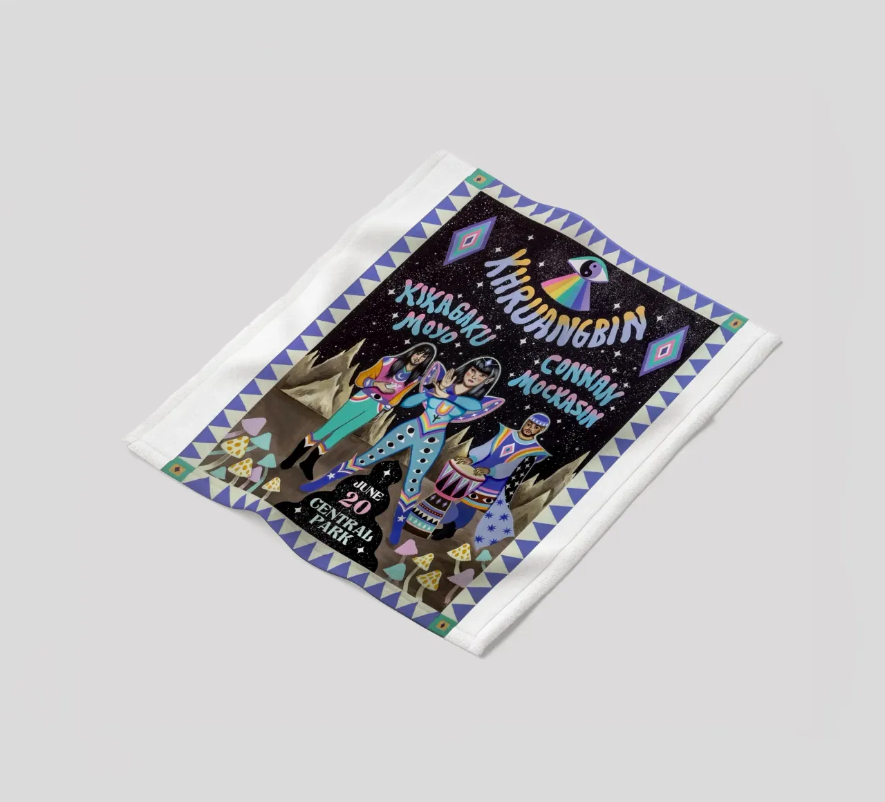 Poster degli Esploratori del Funk Globale coperta in pile da mamass