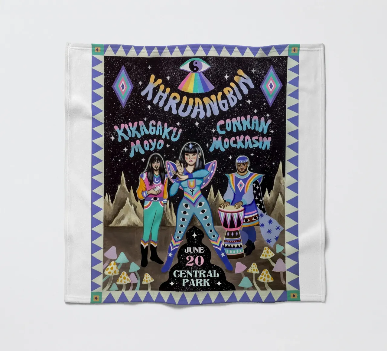 Poster degli Esploratori del Funk Globale coperta in pile da mamass