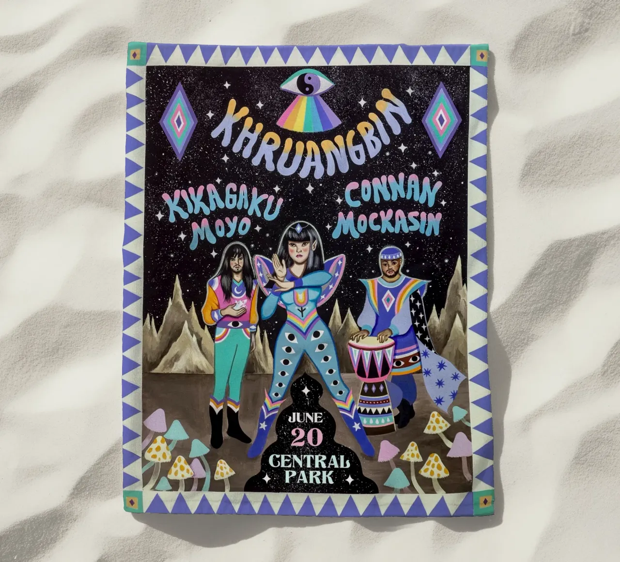 Poster degli Esploratori del Funk Globale telo mare da mamass