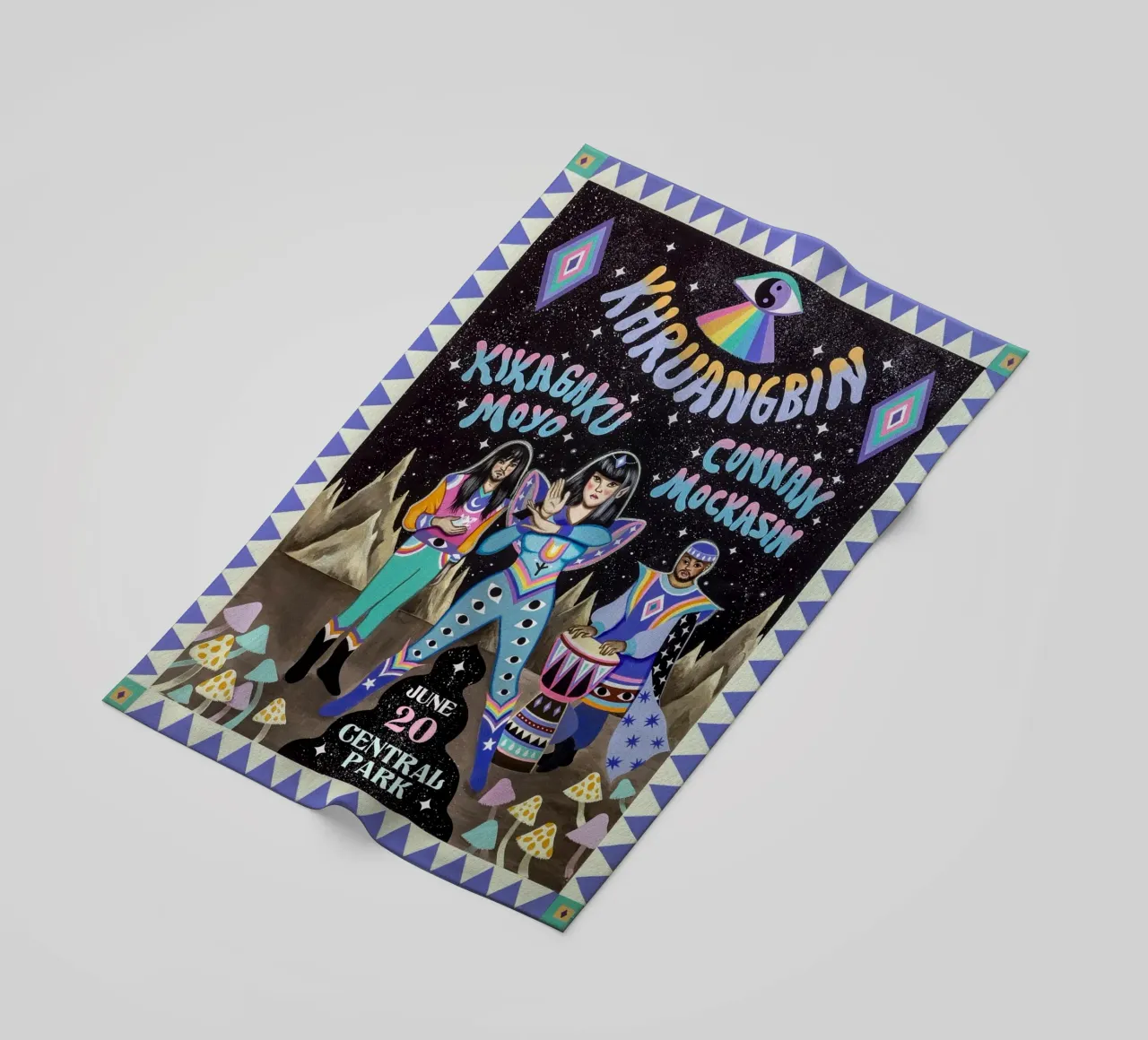 Poster degli Esploratori del Funk Globale telo mare da mamass