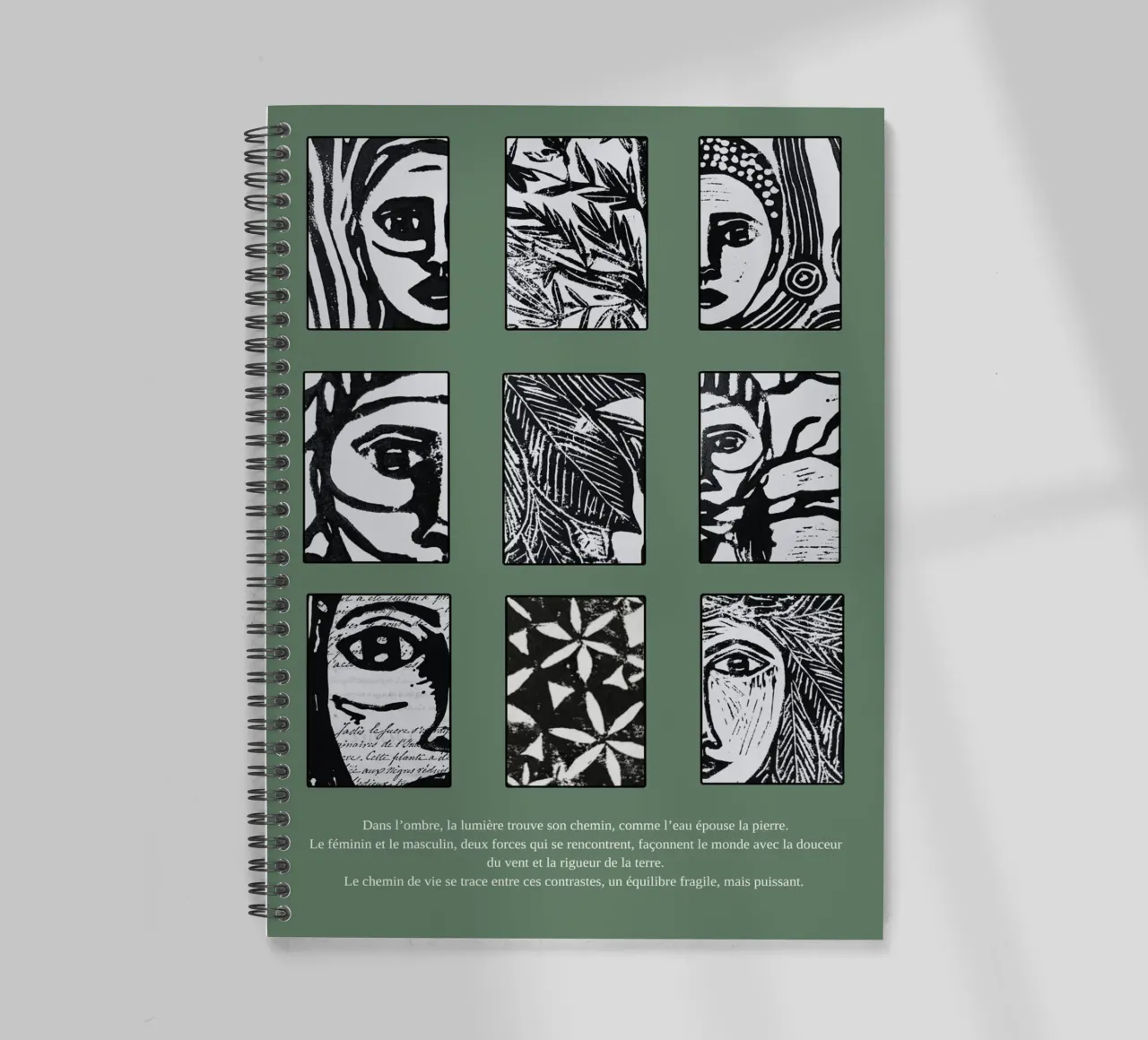 Light in the shadows spiral notebook by apoplasticienne