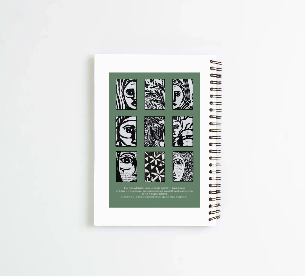 Light in the shadows spiral notebook by apoplasticienne