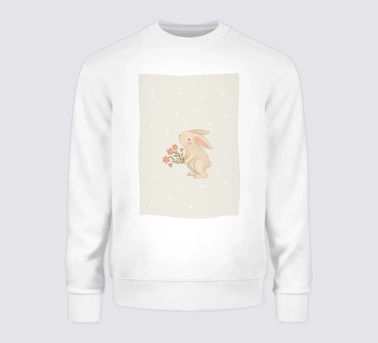 Conejito con flores sudadera de apple crumble