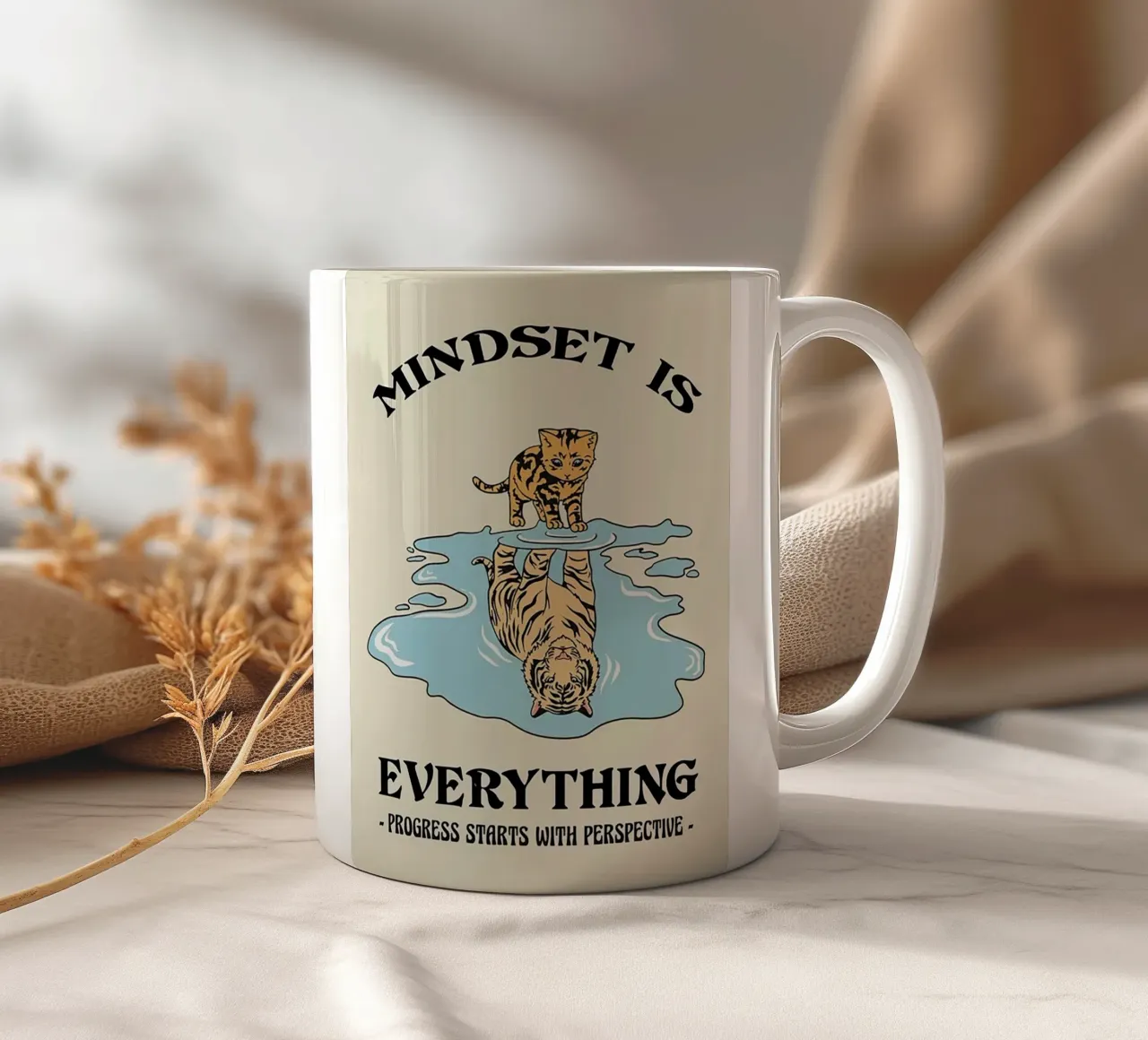 Mindset is Everything ceramic mug by Jasonheeran